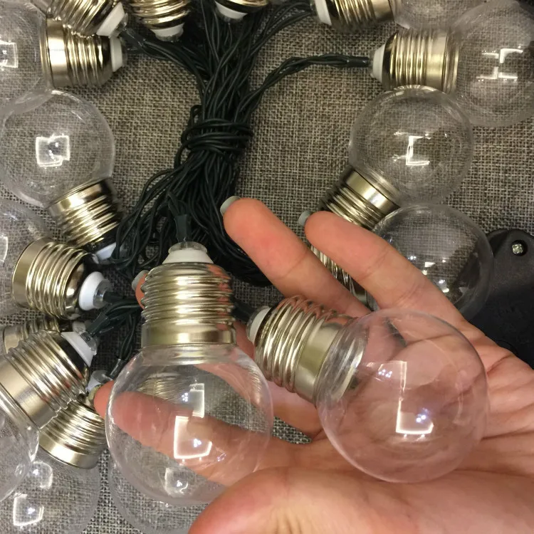 Ретро светодиодные наружные шаровые гирлянды лампочки белые винтажные