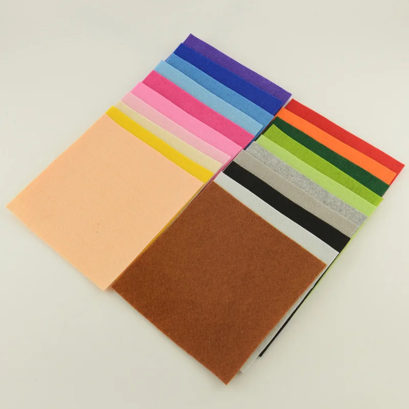 Booksew 100% Polyester Nonwoven Felt Fabric Different Colors DIY 20PCS/lot 30CM*30CM Clean Materials Gifts Package Suitcase|fabric protect|fabric