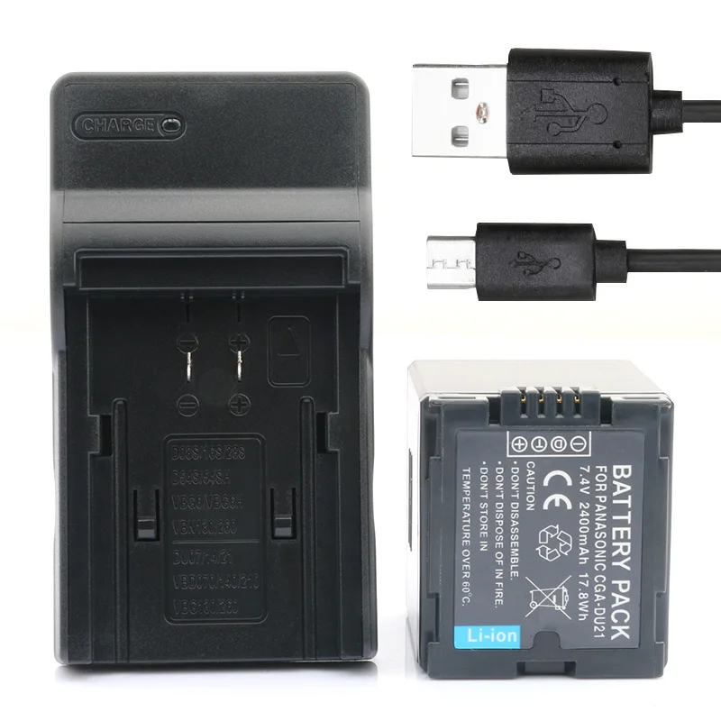 Lanfulang Батарея и USB Зарядное устройство для цифрового фотоаппарата Panasonic CGA-DU21 и CGA-DU06 CGA-DU07 SDR-H250 NV-GS25 NV-GS28 VDR-D220 SDR-H21 NV-GS35
