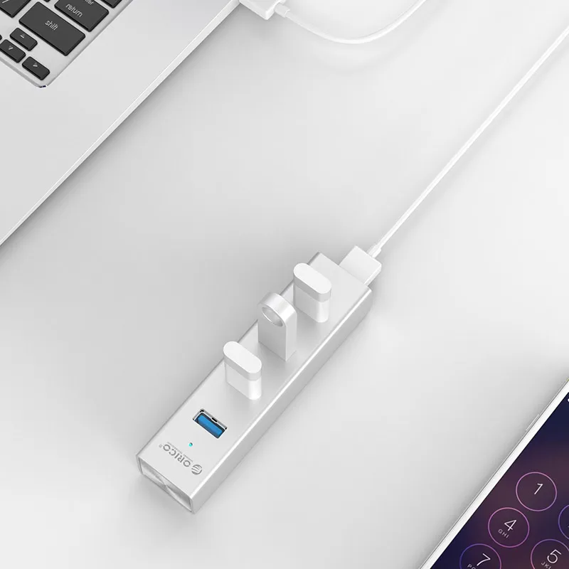 ORICO USB концентратор из алюминиевого сплава 4 порта Высокоскоростной 3 0 с портом