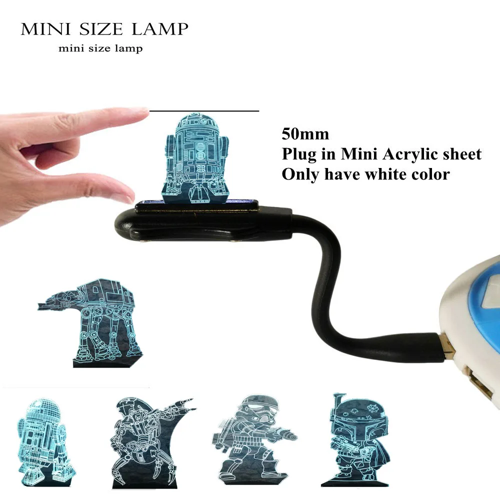 Звездные войны черный рыцарь R2D2 робот 7 смешанных двух цветов 3D светодиодный ночник Lihgt Мальчики атмосфера спальни лампа Декор подростковый Рождественский подарок