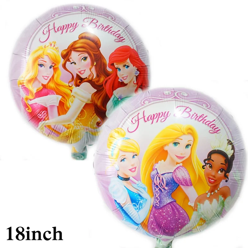 10pc P13 10 шт. воздушный шар принцессы из фольги belle rapunzel Ariel 18 дюймов Круглый Стиль гелиевые шары для воздушный шар для вечеринки на день рождения - Цвет: 10pc P13