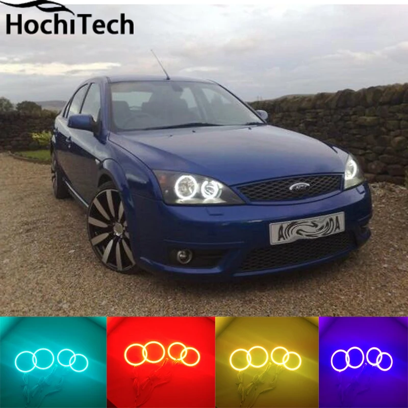 Для FORD Mondeo MK3 2001 2003 2004 2005 2006 2007 светодиодный периметр фар колец halo многоцветный RGB