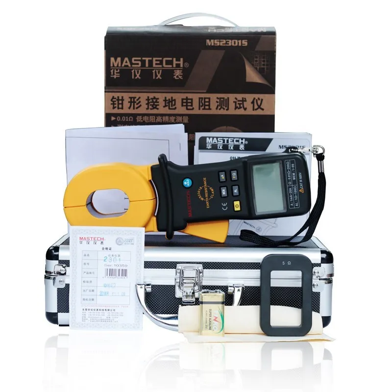 MASTECH MS2301S/MS2301 клещи заземления сопротивление тестер/детектор сопротивления/Megger/Meg ом метр 0.001ohm разрешение