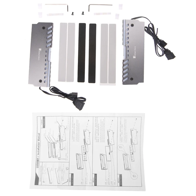 Материнская плата радиатора аура памяти 2 шт. охлаждающий жилет RGB 256 цветов