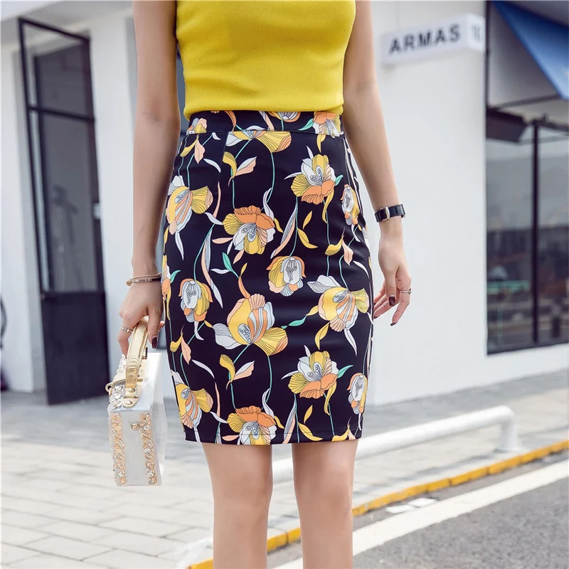 Новая женская юбка с высокой талией 2017 модная летняя Корейская облегающая