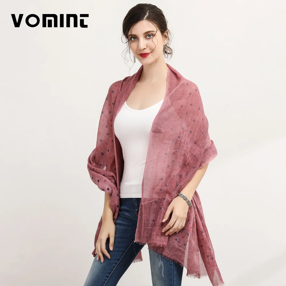 Vomint 190 см x 100 осень точка платки Новинка зимы шарф Для женщин пятна cottonhemp