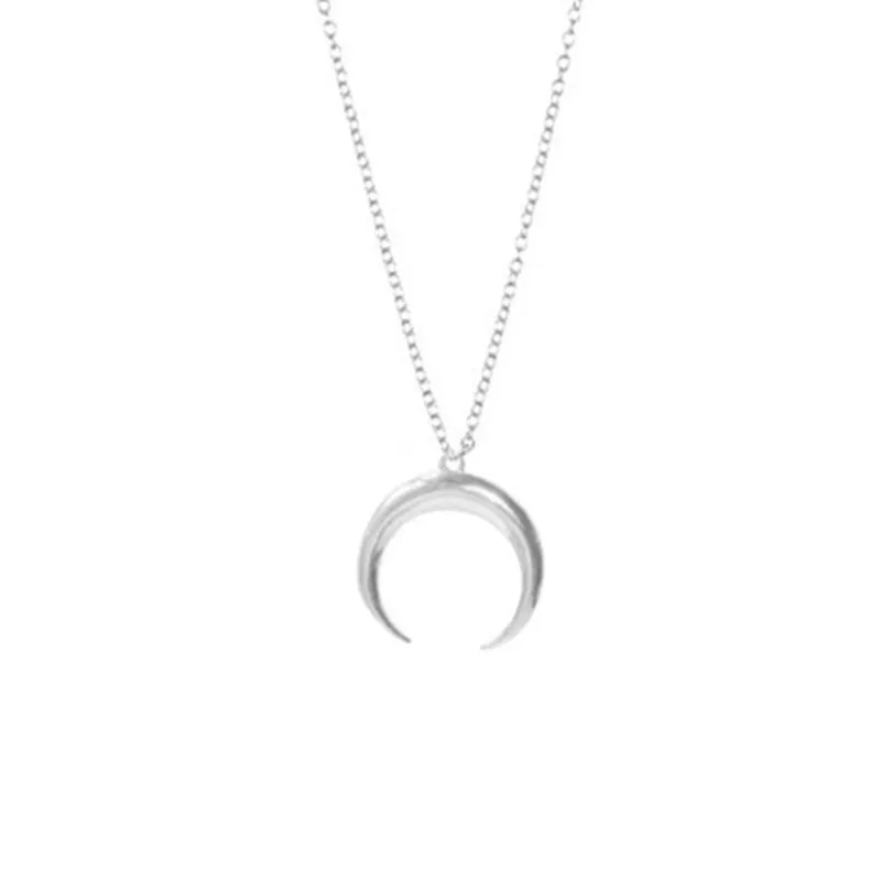 Hot selling fashion jewelry Crescent horns moon Simple pendant necklace party gift for women girl Collier de lune femme | Украшения и