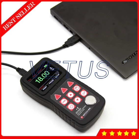 Through Coating Ultrasonic Metals Plastic Ceramics Composites Epoxies Glass Thickness Gauge Meter Tester MT600 with P-E E-E mode |