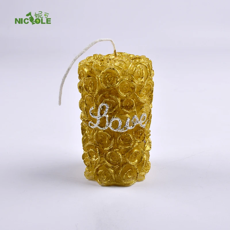Силиконовая форма для мыла Nicole 3D-форма свечей цилиндрическая с розами ручная
