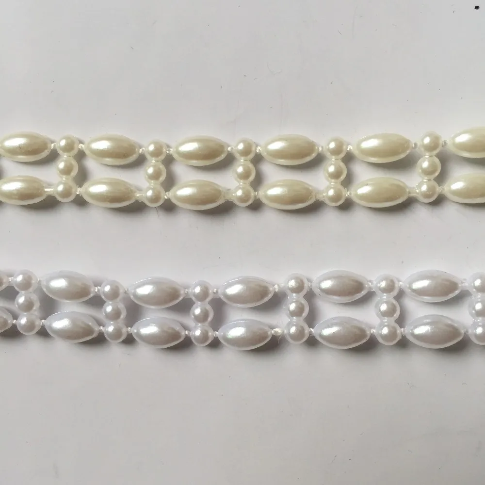 

25 Meters/Roll Lace flat plastic beads Wedding decoration VX14