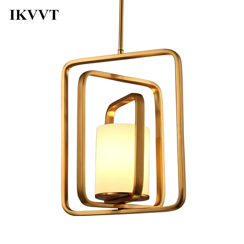 IKVVT Pendant Lights E27 Modern Golden Hanging Lamp Loft Creative Personality Light Fixtures For Restaurant Dining Living Room | Лампы и