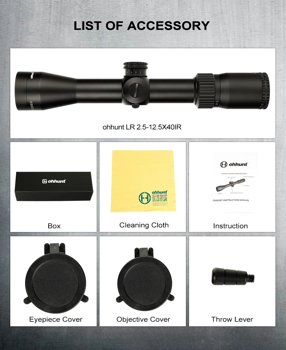 Тактический ИК охотничий прицел ohhunt LR 2 5 x 40 мил точечный стеклянный