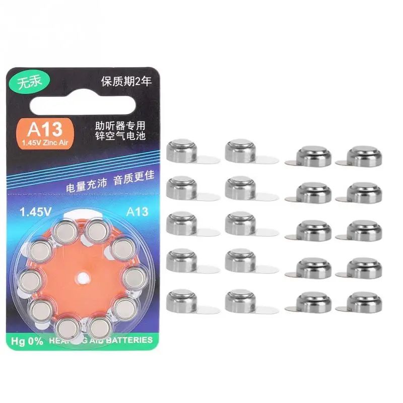 100 шт батареи слухового аппарата специальные безртутные цинковые воздушные