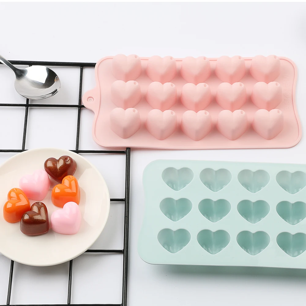 Новые формы для шоколада в виде сердца 15 полости DIY силиконовые конфет и свадеб