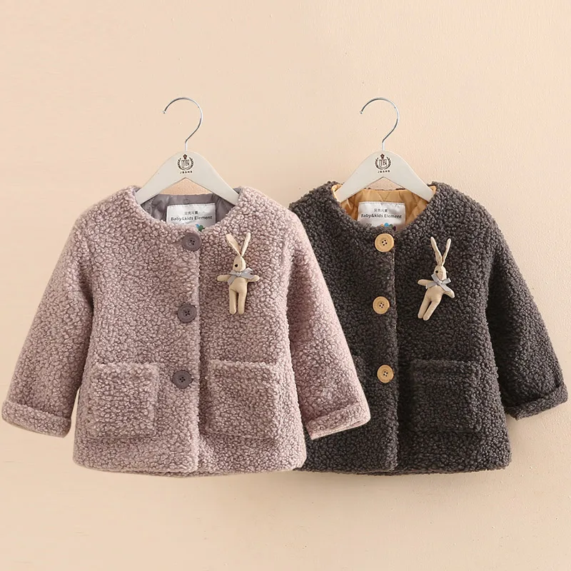 Baby girl fleece outerwear Coat Tops spring autumn winter Kids Thicken Cotton Outerwear Jackets For Girl | Детская одежда и обувь