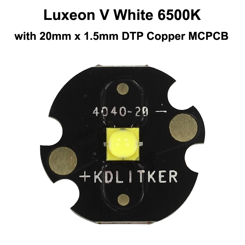Lumi светодиодный s luxion V Белый 6500K светодиодный излучатель с 16 мм/20 мм DTP медный MCPCB