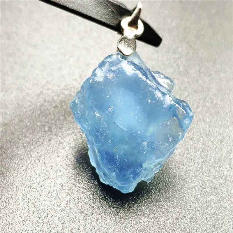 Натуральный аквамарин кулон для женщин и мужчин любовь новый подарок 24x20x9 мм