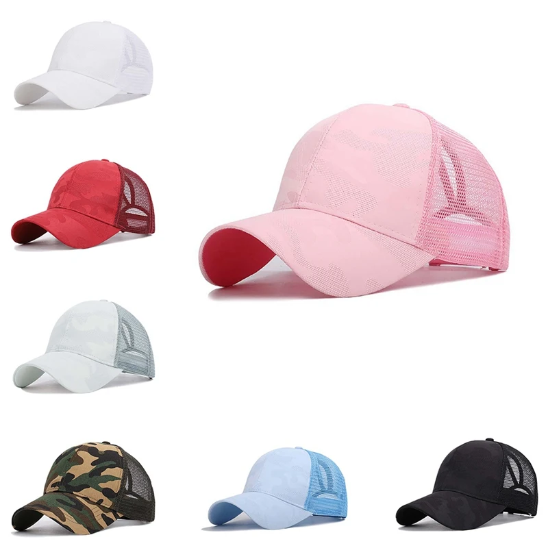 

2019 Ponytail Baseball Cap for Women Summer Mesh Hat outdoor camping sport Female Fashion HIp Hop Hats Casual Adjustable hat