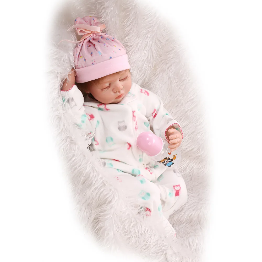 Lifelike Silicone Reborn Baby Doll Toys For Child Brithday Present Gift Play House Cute Soft Sleeping Newborn Girl Babies | Игрушки и