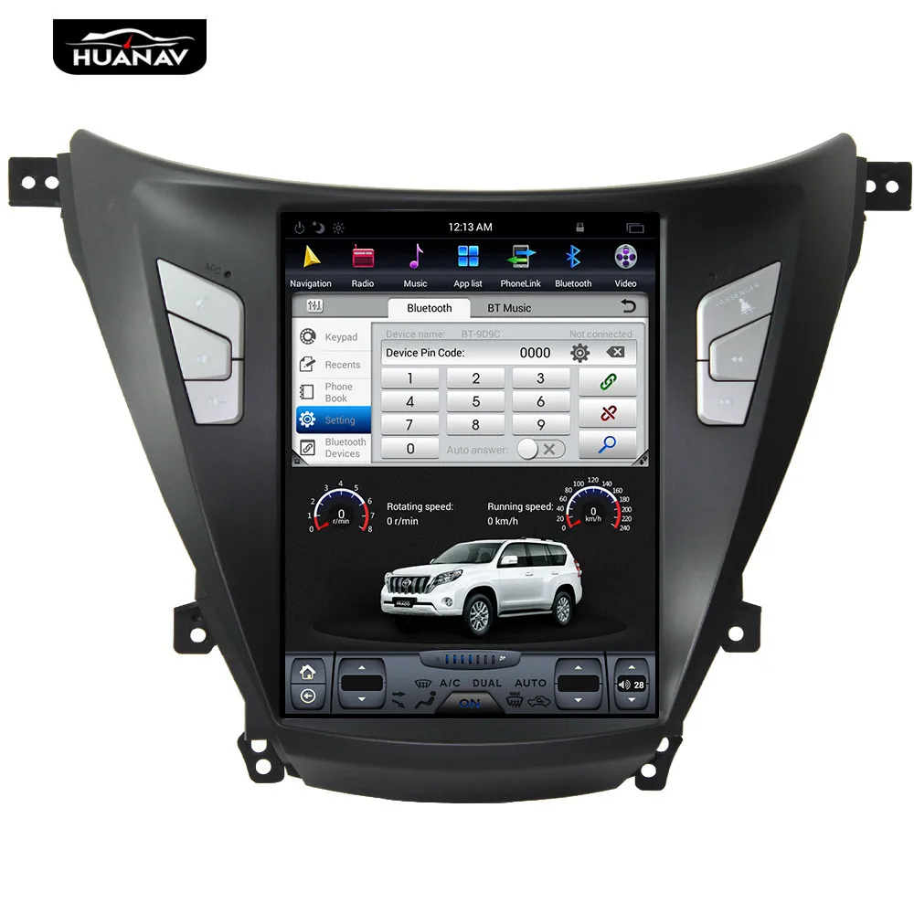 Штатная магнитола в стиле Tesla с GPS-навигацией для Hyundai Elantra 2014-2016 автомобильное