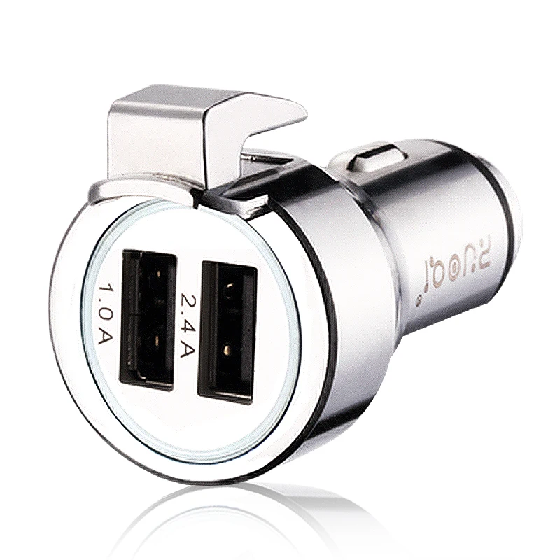 Два usb-порта автомобильное зарядное устройство с резаком и безопасный Молот для зарядки телефона