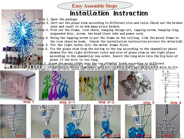 

Free Shipping Blown Glass Lobby Chandelier Art Deco
