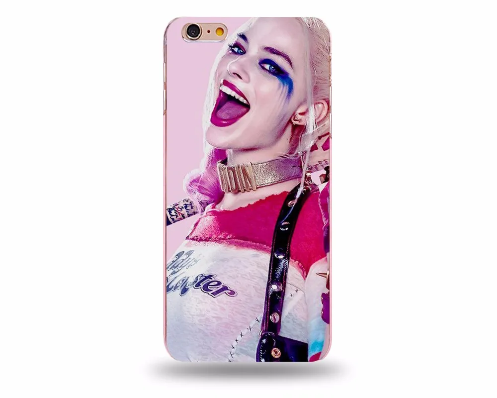 IMIDO 2017 Harley Quinn Cover For Iphone 7 6s Case Transparent Hard PC Coque Phone Bag 5s Plus Fundas |