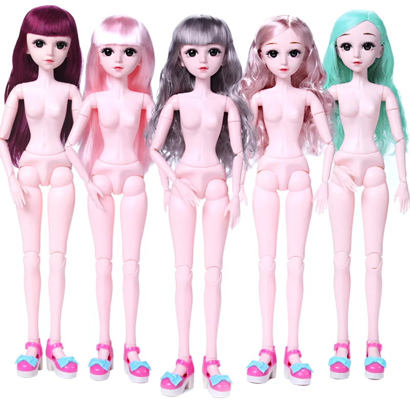 1/3 BJD женская кукла Гибкая обнаженная модель тела с красивой 3D макияж глаз головы