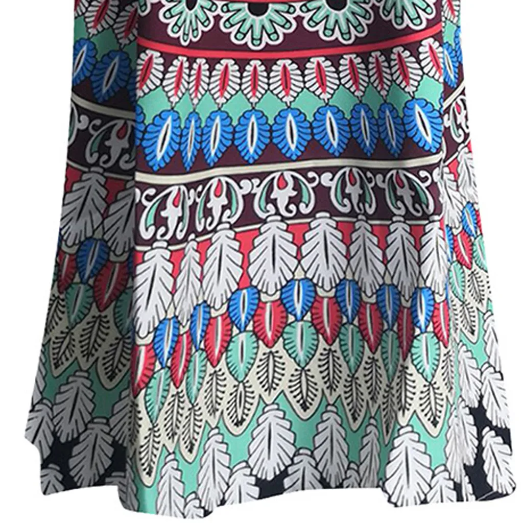 Женское винтажное платье мини без рукавов в африканском стиле Пляжное короткое с