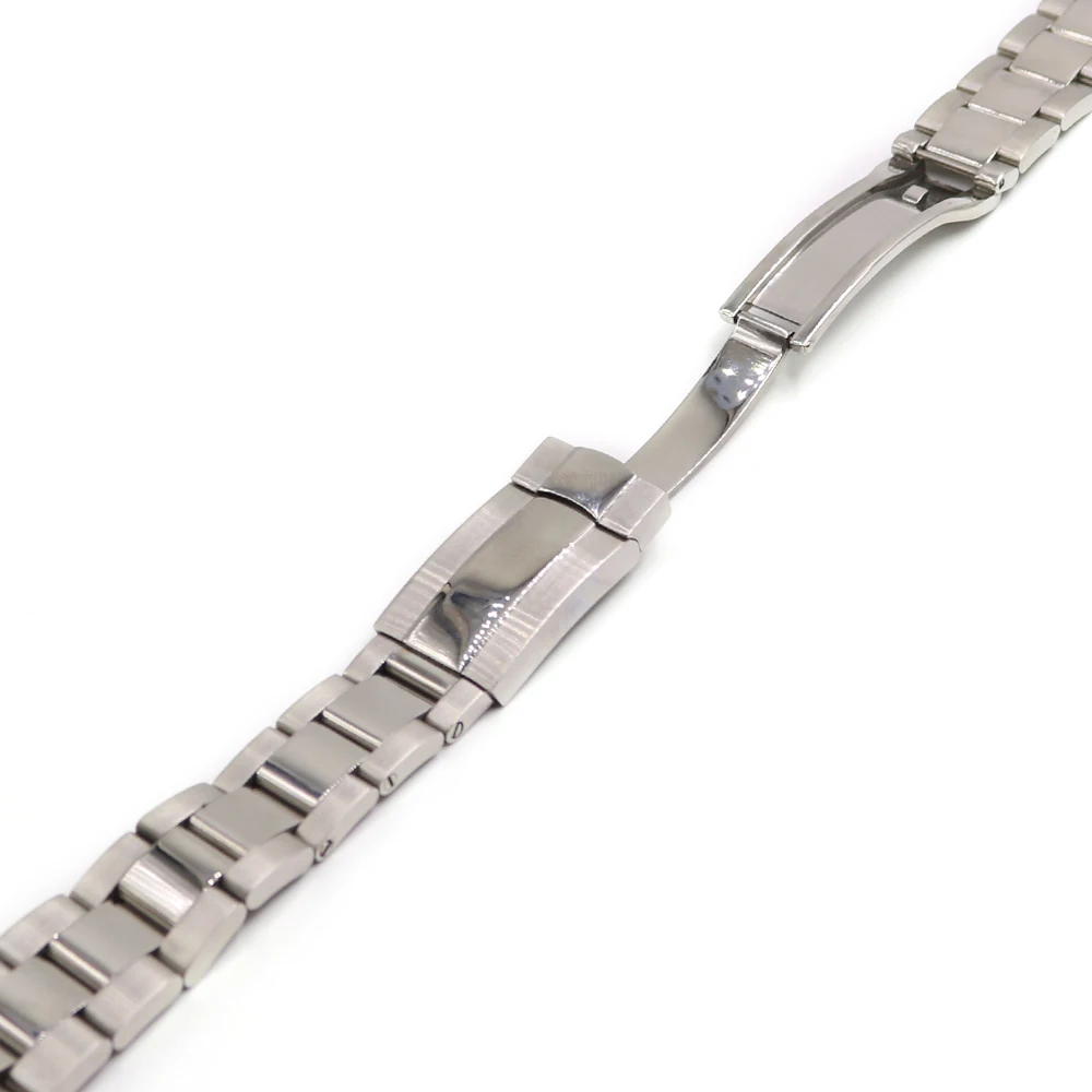 Rolamy 20mm 316L Stainless Steel Solid Curved End Screw Links Replacement Watch Band Watchband Strap Bracelet For DATEJUST