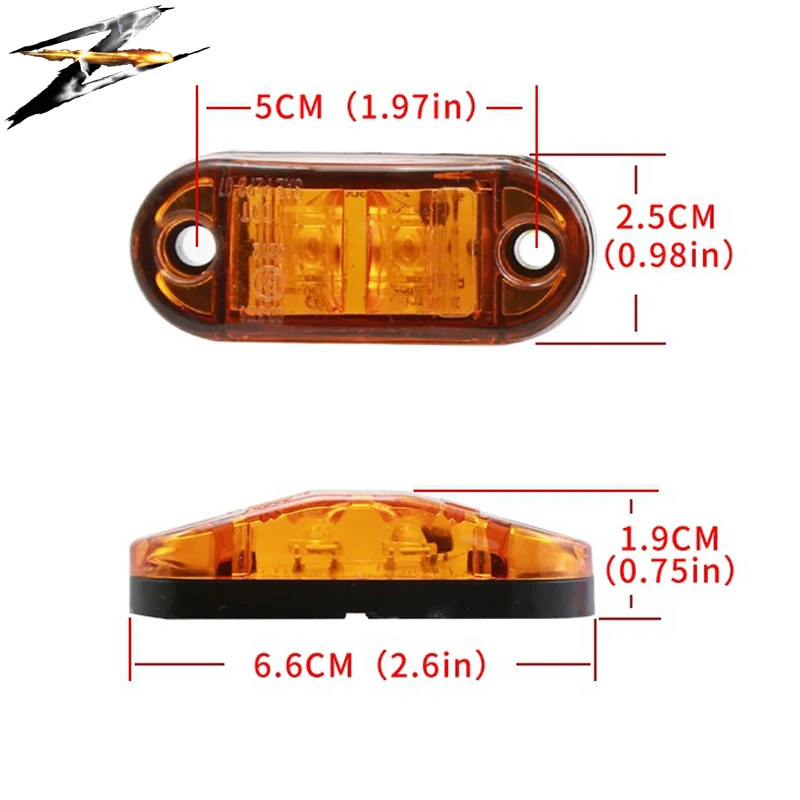 1 шт. яркий белый желтый красный 2 светодиода автомобильный Грузовик фургон маяк