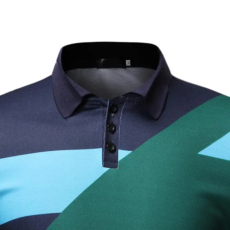 Мужская рубашка поло рубашка-поло в полоску Уличная одежда для фитнеса летние