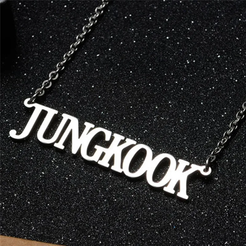 Хит KPOP Bangtan Boys Jin SUGA J-hope Jimin V RM БУКВЕННОЕ ожерелье с подвеской, колье для женщин и мужчин, ювелирные изделия, аксессуары
