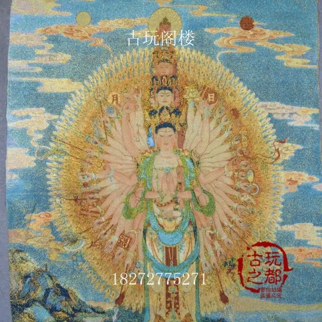 Chinese Boutique collection Thangka embroidery Thousand-hand Bodhisattva diagram