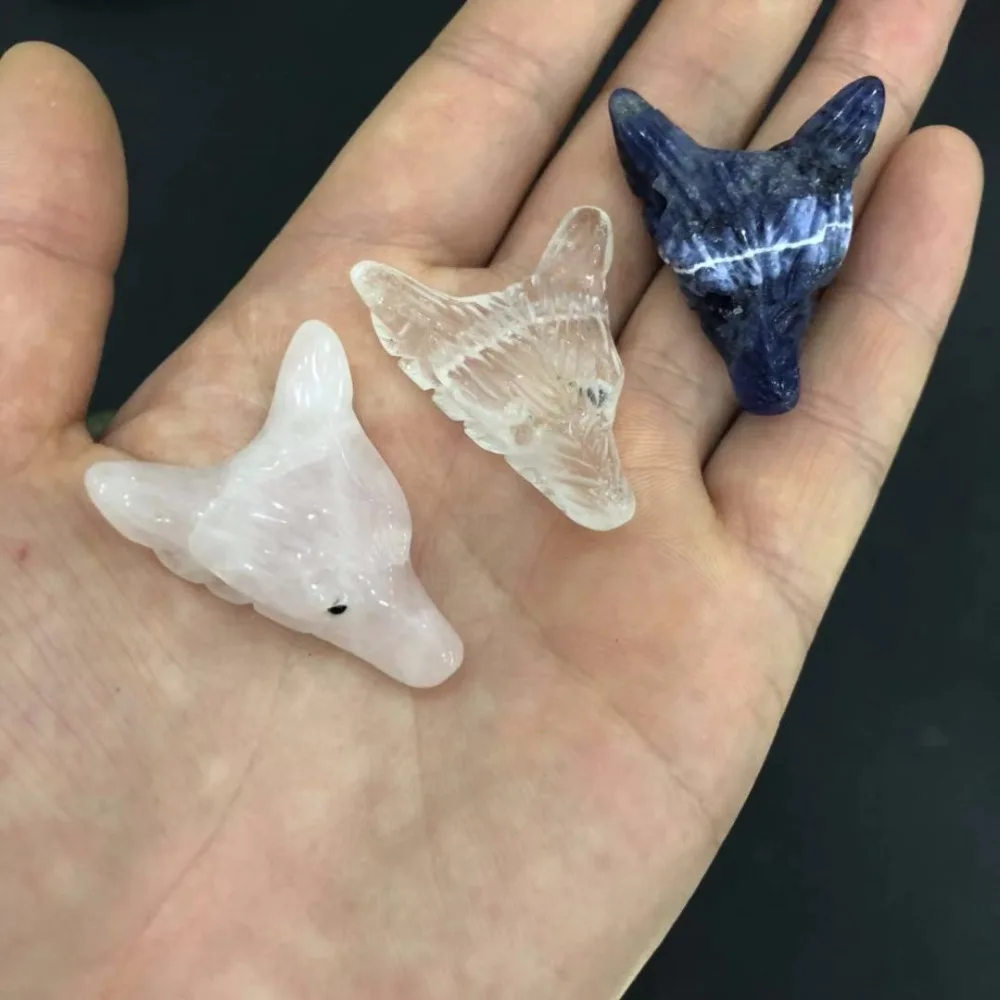 Различные материалы резной натуральный камень голова Волка резьба ремесло для