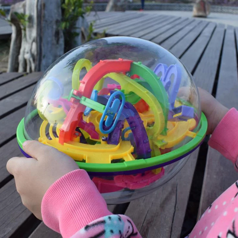3D puzzle maze ball balance game intelligence toy 3D three-dimensional beads education children's educational toys gift,6 sizes