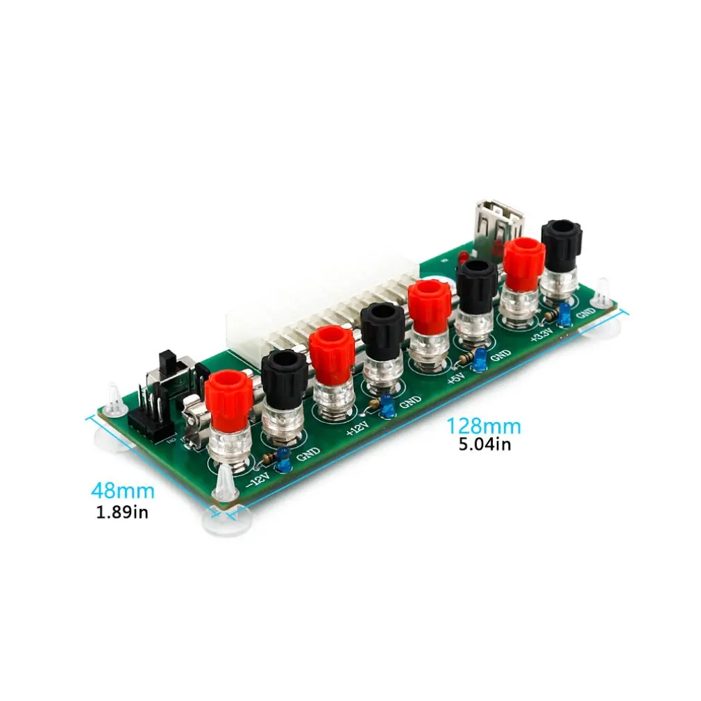 Электрическая цепь 24 скамейки Atx контакты питания компьютера Pin Breakout плата модуль