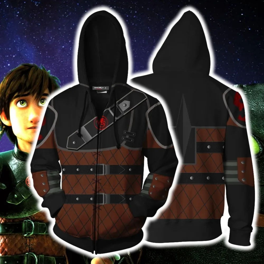 Костюм для косплея Как приручить дракона 3 толстовка с капюшоном и 3D принтом Hiccup