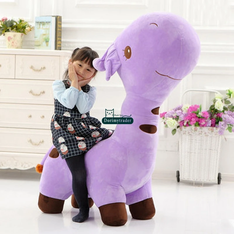 Dorimytrader Jumbo животное плюшевый жираф стул 125 см мягкие мультфильм Жираф диван для отдыха Игрушка нагрузка 80 кг подарок для детей