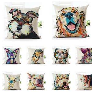 Наволочка с принтом золотистого ретривера, наволочка с животными, декоративные подушки для дивана, кресла, наволочка 45x45 см, домашний декор