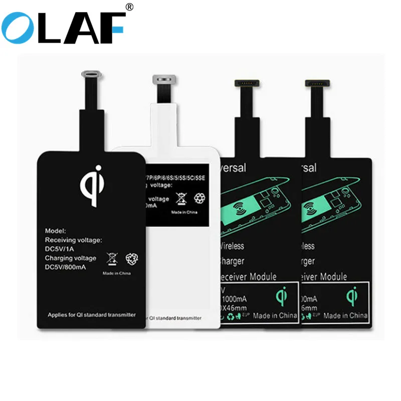 OLAF Беспроводное зарядное устройство приемник USB зарядный адаптер приемник Pad катушка Micro USB Type C android для iPhone QI Беспроводное зарядное устройство