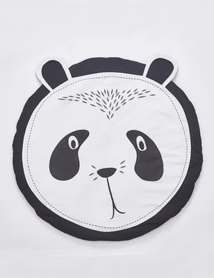 panda 90 см дети играют игровые коврики круглый ковер коврики коврик хлопка ползет Одеяло ковровое покрытие для Детская комната украшения INS детские подарки - Цвет: panda