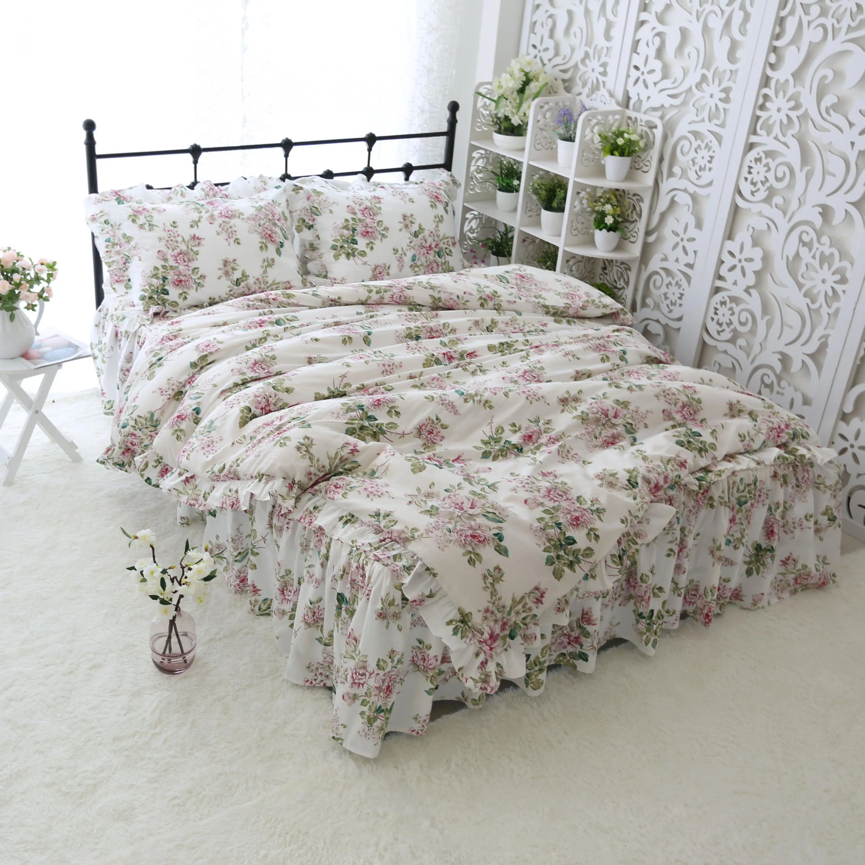 Набор пододеяльников с цветочным рисунком и цветком двусторонний Ультра мягкий