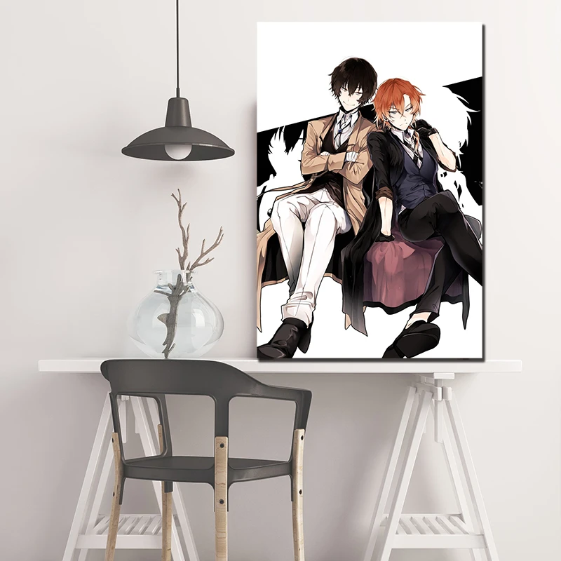 Dazai и Chuuya Bungou бродячие товары для собак масляная Картина на холсте печати плаката стены книги по искусству HD изображение гостиная домашний декор