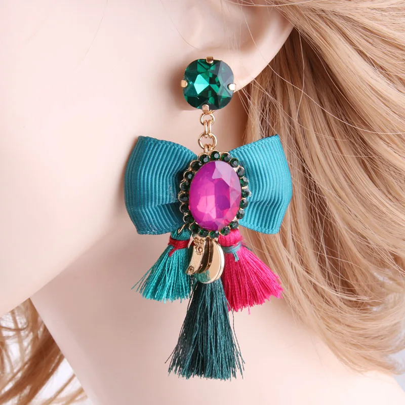 NeeFu WoFu висячие серьги с галстуком бабочкой большие из смолы головой льва длинные