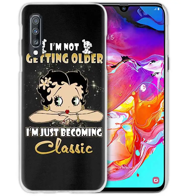 09 Розовый сексуальный чехол Betty Boop для samsung Galaxy A50 A70 A20e A40 A30 A20 A10 A8 A6 Plus A9 A7 жесткий прозрачный чехол для телефона из поликарбоната - Цвет: 09