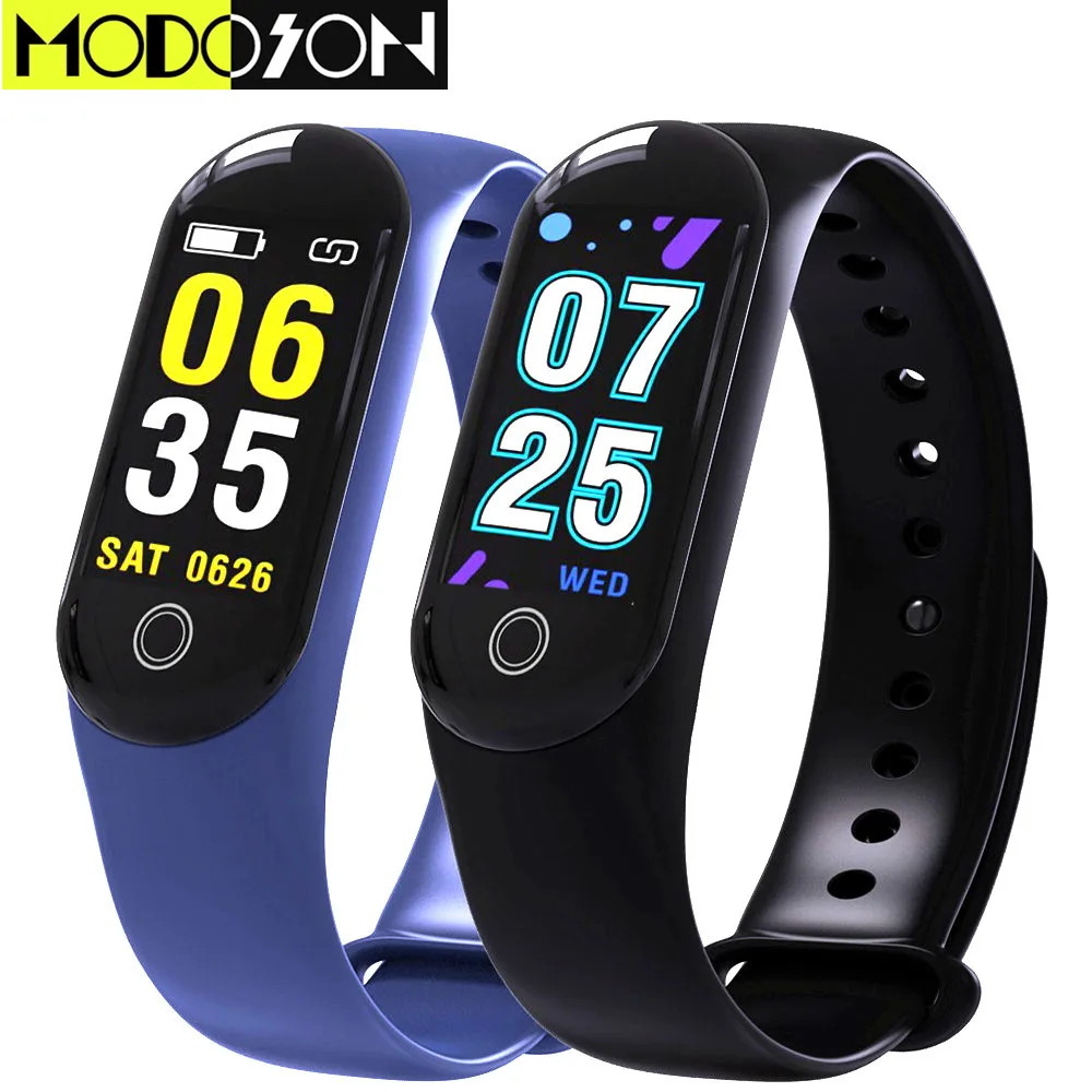 Смарт-браслет MODOSON M6 с пульсометром и тонометром фитнес-трекер Mi 4 для Huawei Xiaomi Samsung