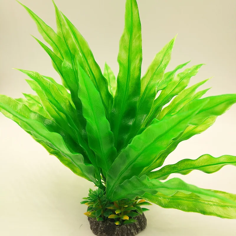 Пластиковый аквариум с водорослями искусственный декор из растений украшение