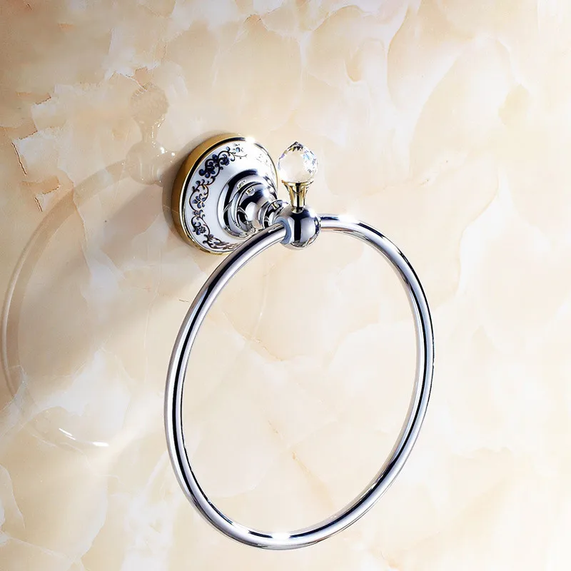 

Towel Rings Solid Brass Chrome Gold finished Towel Ring Towel Holder Towel Bar Bathroom Accessories Useful for Bathroom 6319
